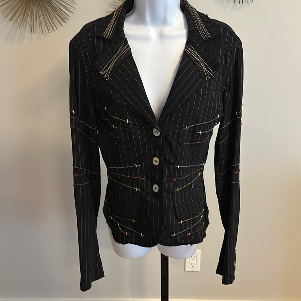 Bebe unique Black Pinstripe Women's Jacket​